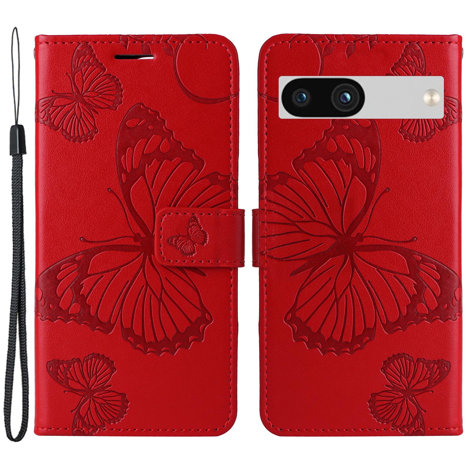 For Google Pixel 7a Wallet Case Floral Butterfly Imprinted Leather Phone Cover Stand Red
For Google Pixel 7a Wallet Case Floral Butterfly Imprinted Leather Phone Cover Stand Red
