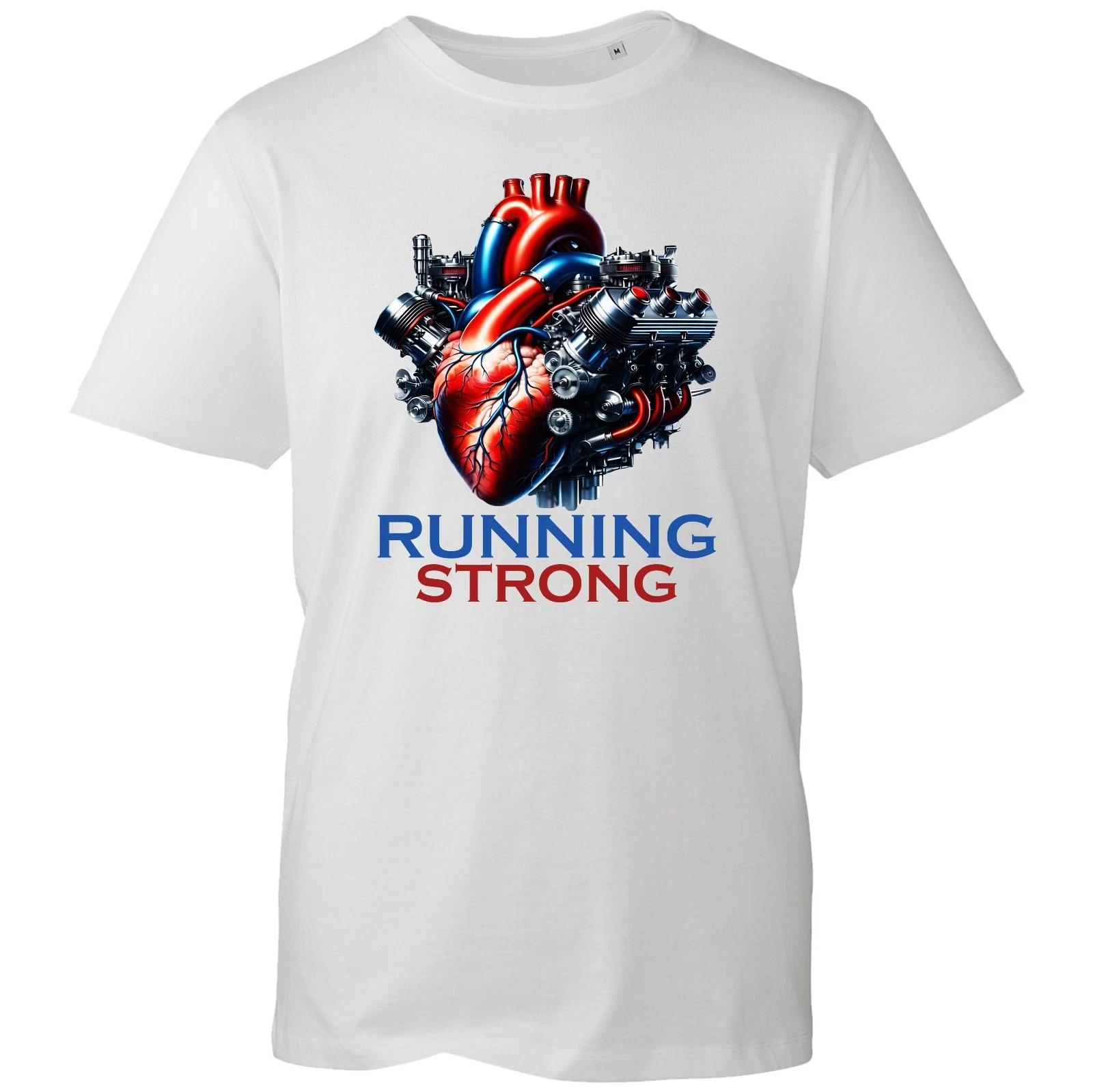 Running Strong T-shirt Bikers Heart Engine Printed Top Men s Unisex Gift Tee S
Running Strong T-shirt Bikers Heart Engine Printed Top Men s Unisex Gift Tee S