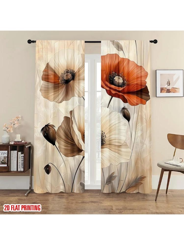 Plane Printing Print Curtains Floral Elegance Versatile Durable Polyester Without Rod Festive Use Living Room Curtain Ideal For Sitting W100*H70(CM)-Grommet top&2PCS
Plane Printing Print Curtains Floral Elegance Versatile Durable Polyester Without Rod Festive Use Living Room Curtain Ideal For Sitting W100*H70(CM)-Grommet top&2PCS