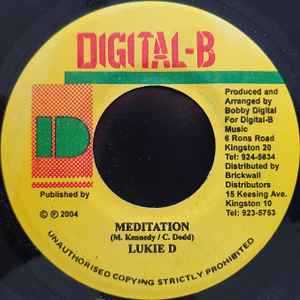 7inch Record LUKIE D - Meditation NONE Digital-B 2004 Jamaica Reggae, Ska & Dub Used
7inch Record LUKIE D - Meditation NONE Digital-B 2004 Jamaica Reggae, Ska & Dub Used