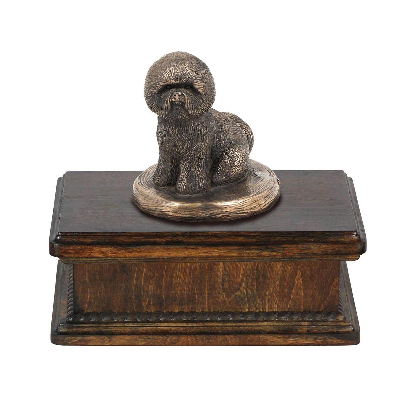 Bichon Frise, Bichon Tenerife, Bichon a poil frise - urn for dog ashes, classic urn with a statuette, elegant urn with a dog by Art-Dog brand коричневий
Bichon Frise, Bichon Tenerife, Bichon a poil frise - urn for dog ashes, classic urn with a statuette, elegant urn with a dog by Art-Dog brand коричневий
