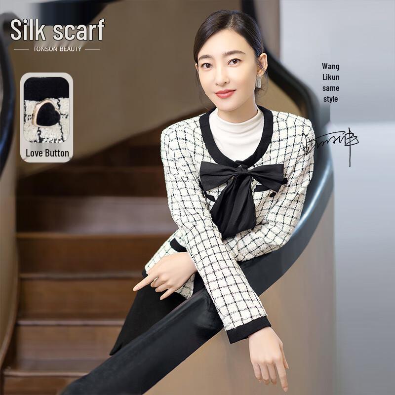 Women s Plaid Long Sleeve Loose Top with Contrast Bow L
Women s Plaid Long Sleeve Loose Top with Contrast Bow L