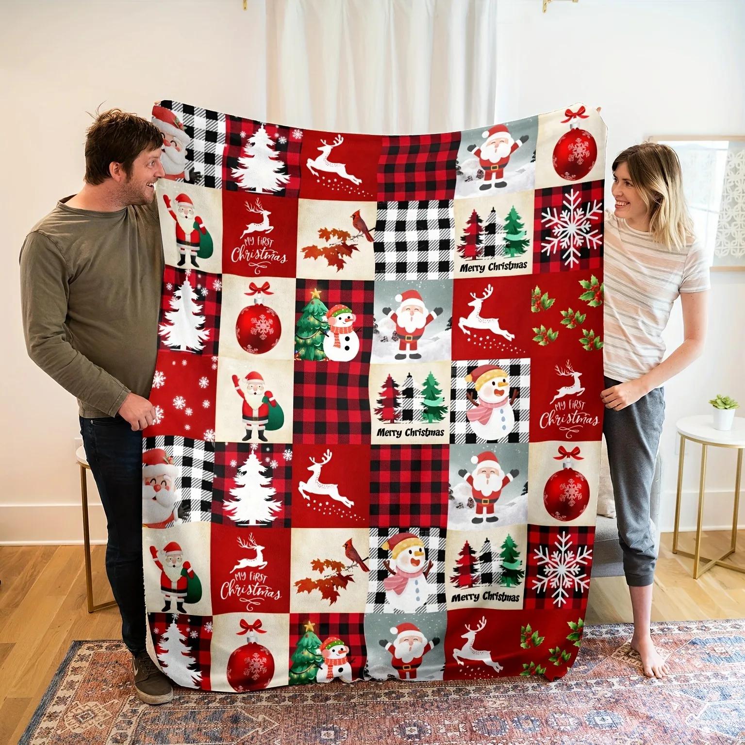 Cozy ChristmasThemed Flannel Throw Blanket Ultra Warm Plush and Decorative with Festive Elements like Santa Reindeer and Snowmen 30x40in
Cozy ChristmasThemed Flannel Throw Blanket Ultra Warm Plush and Decorative with Festive Elements like Santa Reindeer and Snowmen 30x40in