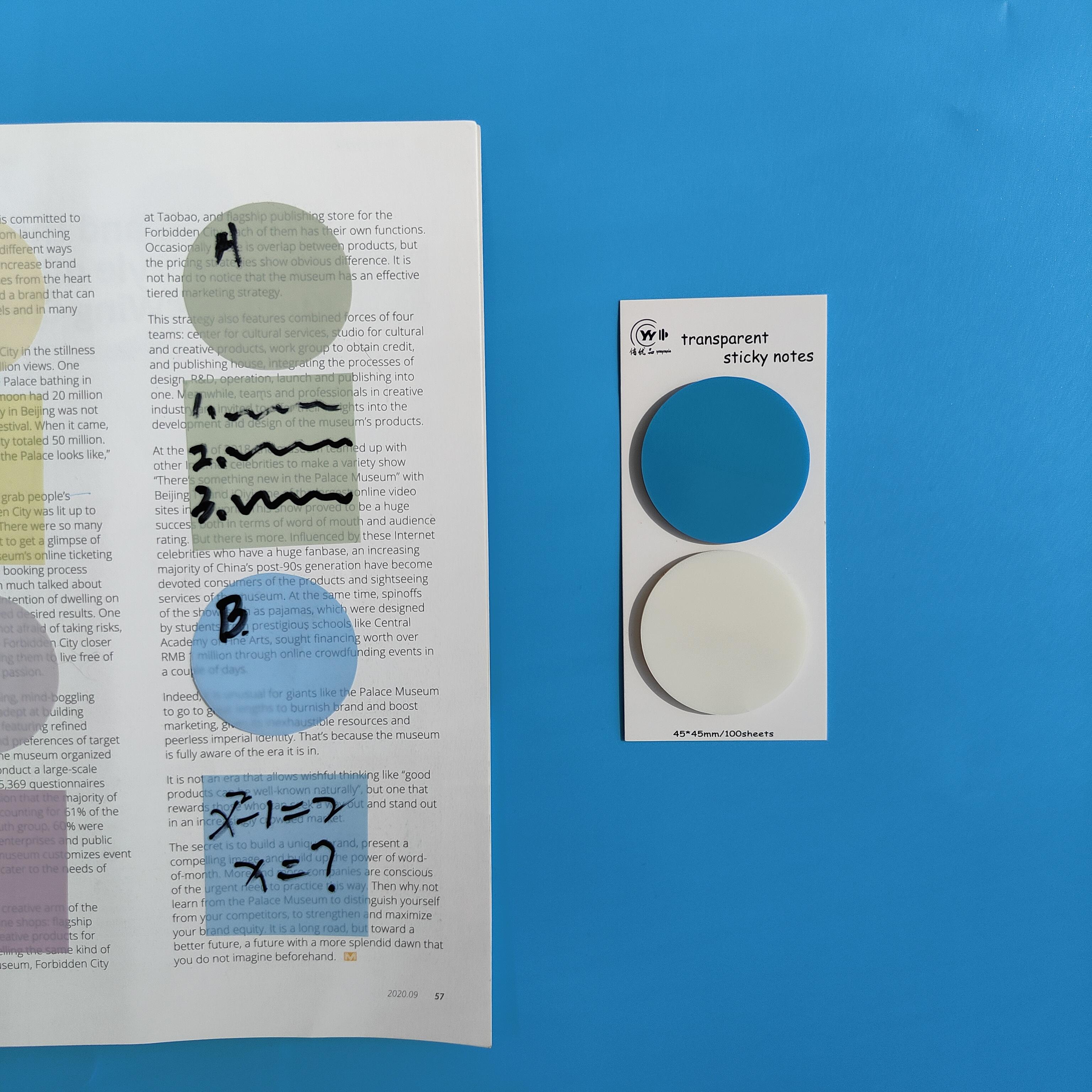 100 Sheets Transparent Sticky Notes Self-Adhesive Annotation Books Notepad Bookmarks Memo Pad Index Tabs Stationery
100 Sheets Transparent Sticky Notes Self-Adhesive Annotation Books Notepad Bookmarks Memo Pad Index Tabs Stationery
