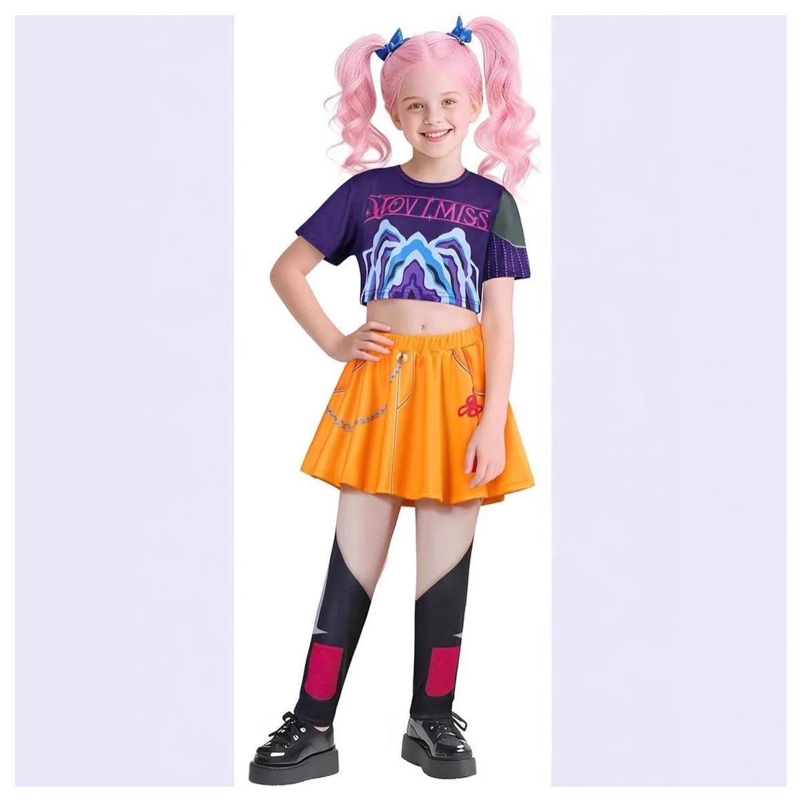 Movie K-Pop Children Mira Rumi Zoey Demon Hunters Cosplay Costume for Girl Halloween Party Stage Pattern Role Play Clothes 100cm&other
Movie K-Pop Children Mira Rumi Zoey Demon Hunters Cosplay Costume for Girl Halloween Party Stage Pattern Role Play Clothes 100cm&other