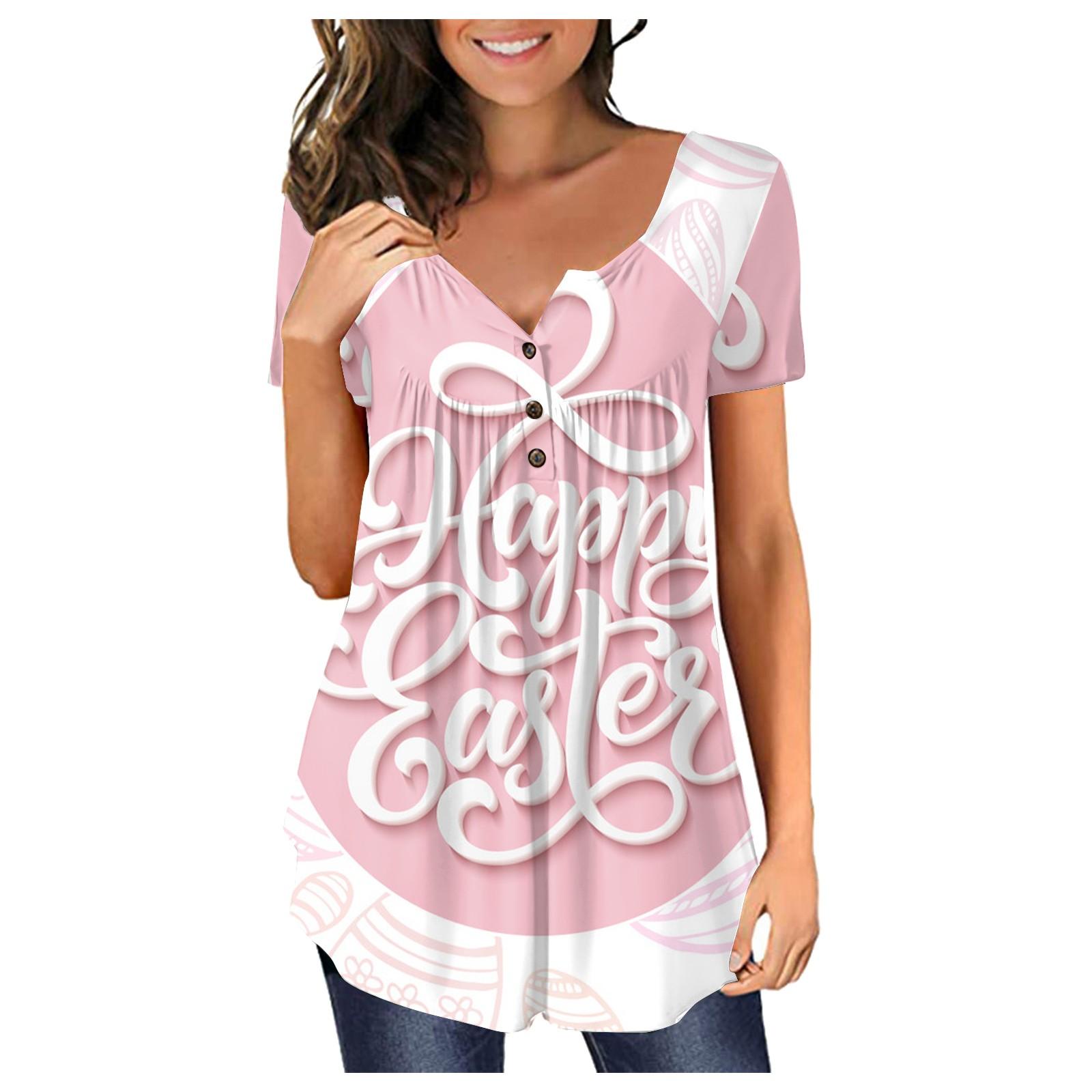 Fashion Women s EasterPrint And Winter Casual Round Neck Printed Short Sleeve Top XXXXL рожевий
Fashion Women s EasterPrint And Winter Casual Round Neck Printed Short Sleeve Top XXXXL рожевий