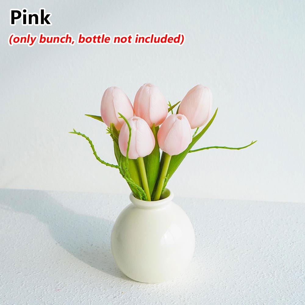5Heads/Bunch Rubber Artificial Tulip Bunch Soft Car Decoration Ornament Home Desktop Decor pink
5Heads/Bunch Rubber Artificial Tulip Bunch Soft Car Decoration Ornament Home Desktop Decor pink