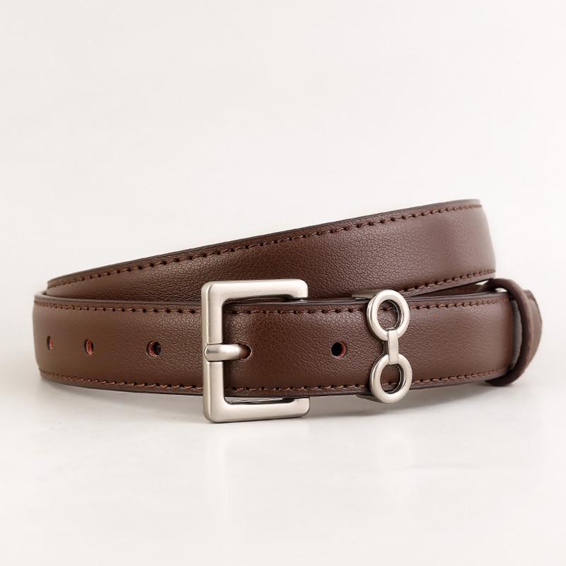 Classic Leather Womens Belt With Pin Buckle For Casual Denim Styling кавовий
Classic Leather Womens Belt With Pin Buckle For Casual Denim Styling кавовий