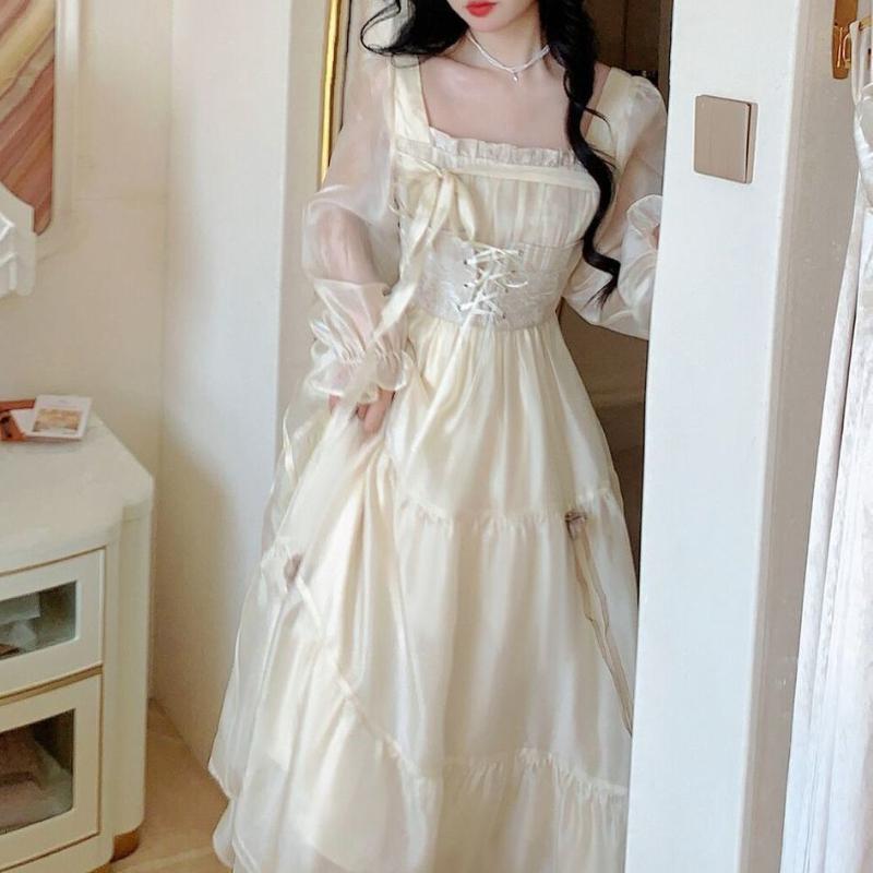 Элегантное французское свободное платье с квадратным вырезом, женское винтажное платье с длинными рукавами в дворцовом стиле, эстетичное длинное вечернее платье осень-зима L абрикосовый
Элегантное французское свободное платье с квадратным вырезом, женское винтажное платье с длинными рукавами в дворцовом стиле, эстетичное длинное вечернее платье осень-зима L абрикосовый