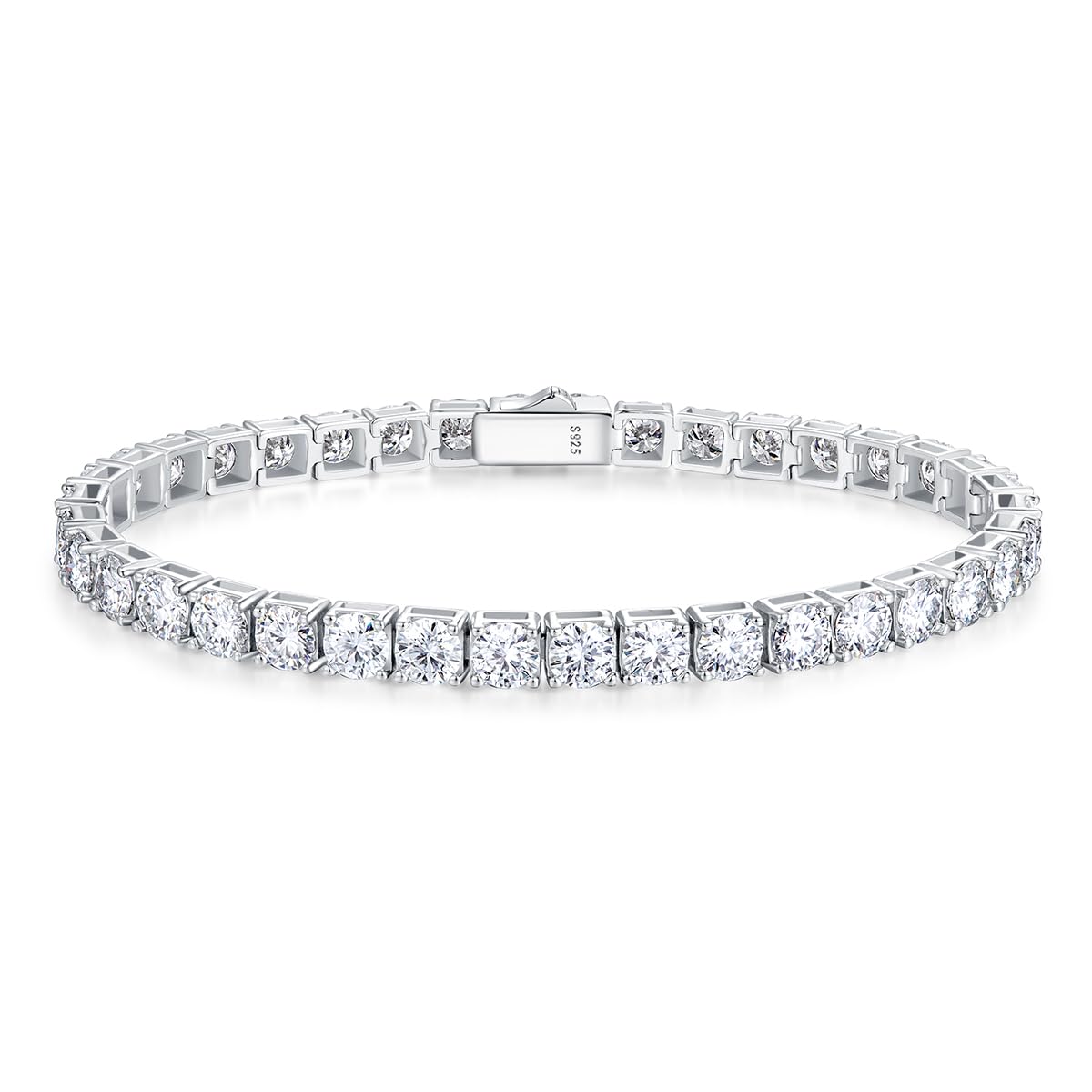 FANCIME Tennis Bracelet Moissanite 5mm Diamond Round Cut Bracelet Silver Lab Grown D Color VVS1 Clarity Comparable to Diamonds Christmas Birthday
FANCIME Tennis Bracelet Moissanite 5mm Diamond Round Cut Bracelet Silver Lab Grown D Color VVS1 Clarity Comparable to Diamonds Christmas Birthday