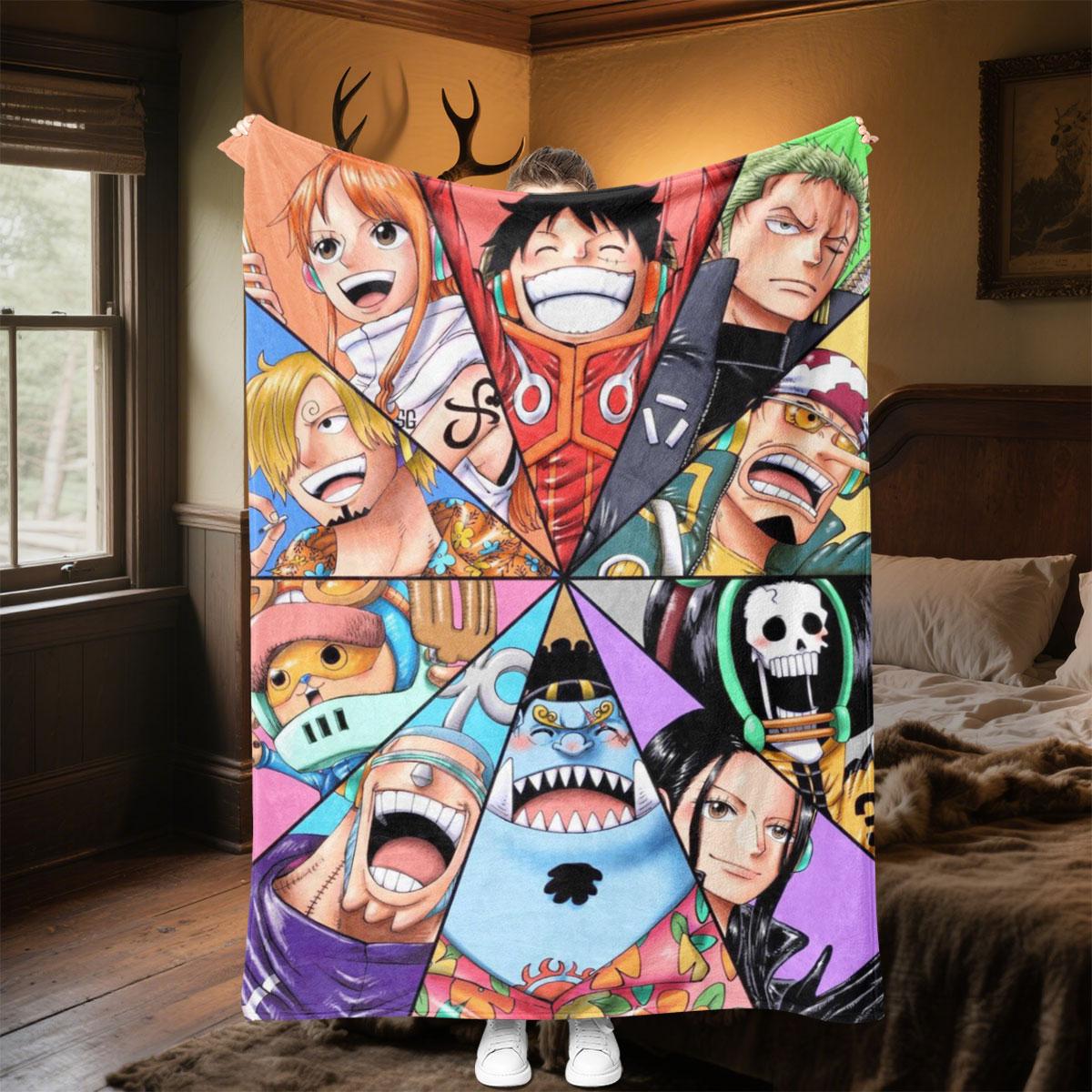 Warm blanket, super soft fleece blanket with One Piece Luffy anime print, a great gift for family and friends. 75x90cm
Warm blanket, super soft fleece blanket with One Piece Luffy anime print, a great gift for family and friends. 75x90cm