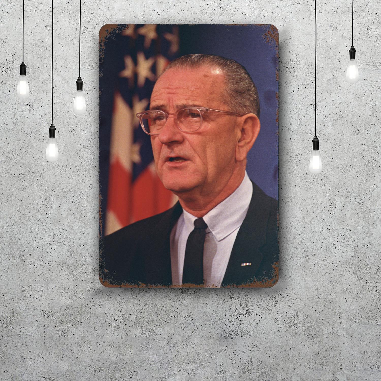 Lyndon B Johnson Decor Poster Vintage Tin Sign Metal Sign Decorative Plaque for Pub Bar Man Cave Club Wall Decoration 20x30cm(7.8x11.8inch)
Lyndon B Johnson Decor Poster Vintage Tin Sign Metal Sign Decorative Plaque for Pub Bar Man Cave Club Wall Decoration 20x30cm(7.8x11.8inch)
