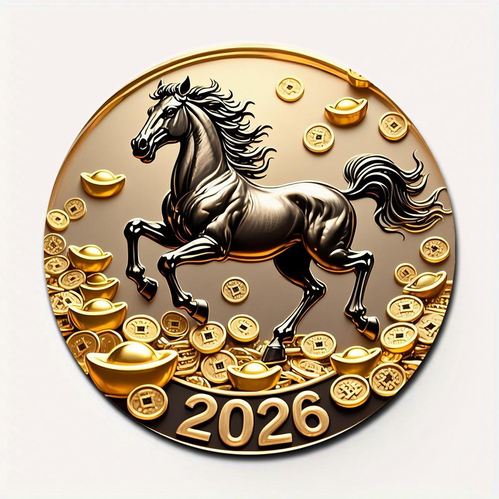1pcs 2026 Year of The Horse Fridge Magnet, Gold Ingot & Coin Design for Lunar New Year, Valentine s & Housewarming
1pcs 2026 Year of The Horse Fridge Magnet, Gold Ingot & Coin Design for Lunar New Year, Valentine s & Housewarming
