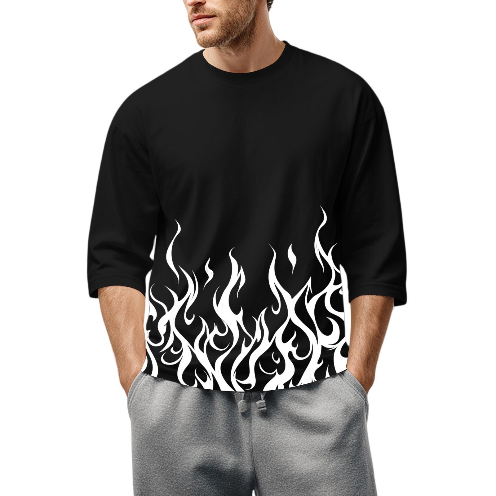 Men S Round Neck Three-Quarters Sleeve Top Casual Fashion T-Shirt L чорний
Men S Round Neck Three-Quarters Sleeve Top Casual Fashion T-Shirt L чорний