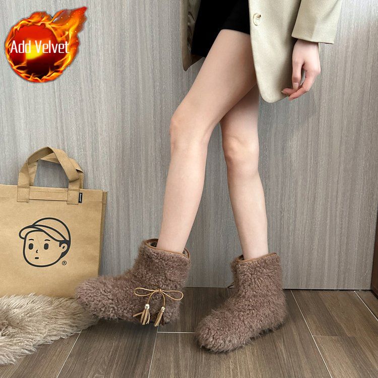Furry Flat Snow Boots for Women Round Toe Plush Woman Shoes Hot Autumn Winter Fashion Goth Footwear Novelty Booties Sale 40
Furry Flat Snow Boots for Women Round Toe Plush Woman Shoes Hot Autumn Winter Fashion Goth Footwear Novelty Booties Sale 40