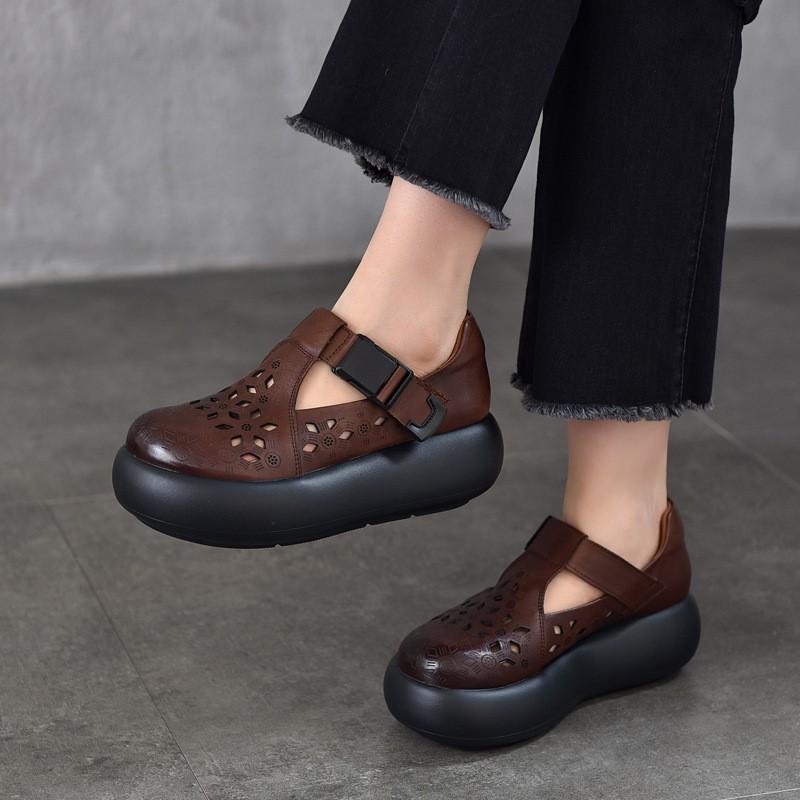 Johnature Genuine Leather Round Toe Thick Soled Women s Shoes Retro Versatile Breathable Hollow-out Platform Sandals 37
Johnature Genuine Leather Round Toe Thick Soled Women s Shoes Retro Versatile Breathable Hollow-out Platform Sandals 37