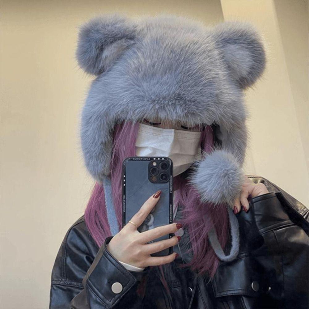 Bear Ears Winter Plush Hat Windproof Bucket Hat Fashion Ear Protection Cap Women коричневий
Bear Ears Winter Plush Hat Windproof Bucket Hat Fashion Ear Protection Cap Women коричневий
