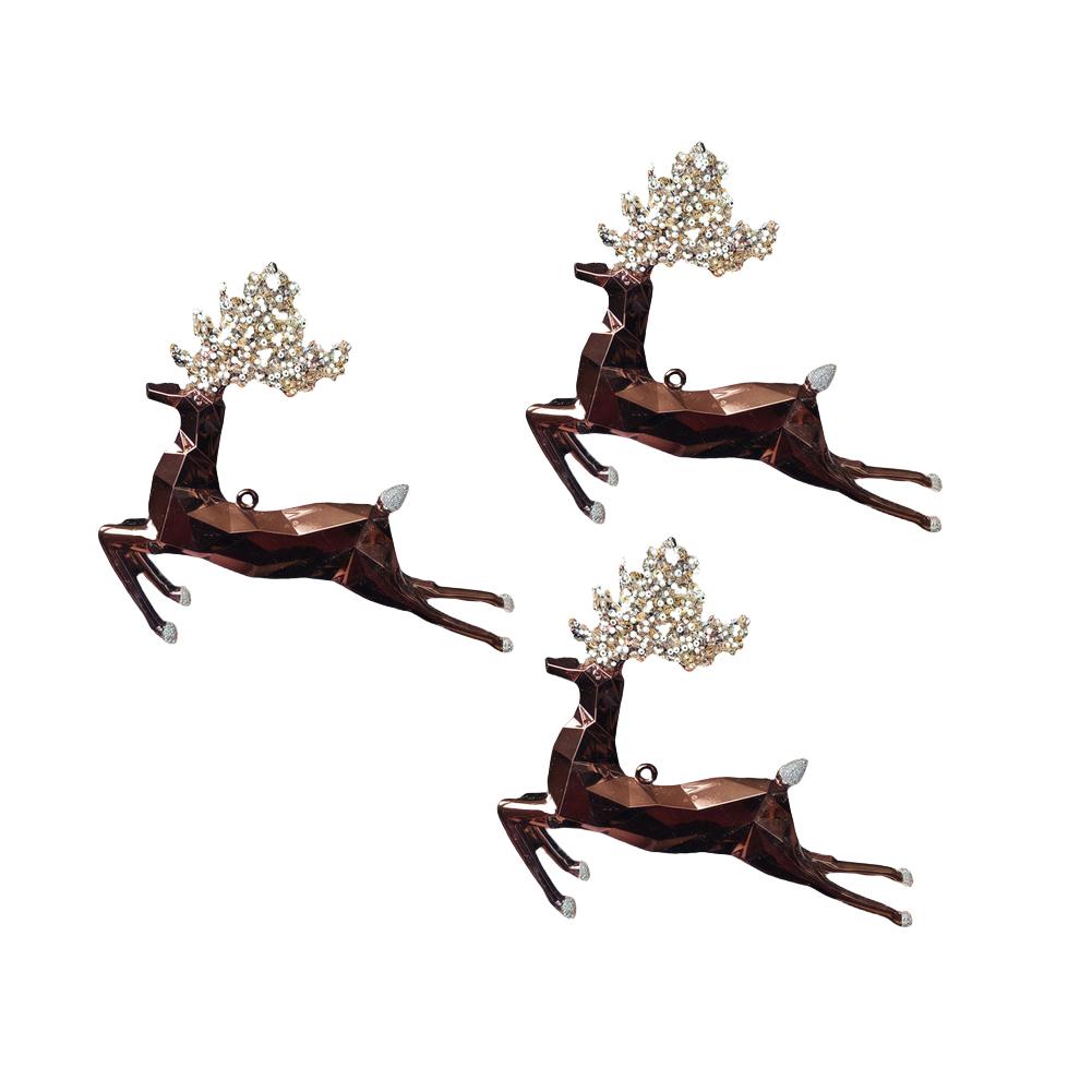 Christmas Elk Decoration Set of 3 Hanging Pendants for Trees Fireplaces and More to Create Cheerful Party Environment коричневий
Christmas Elk Decoration Set of 3 Hanging Pendants for Trees Fireplaces and More to Create Cheerful Party Environment коричневий