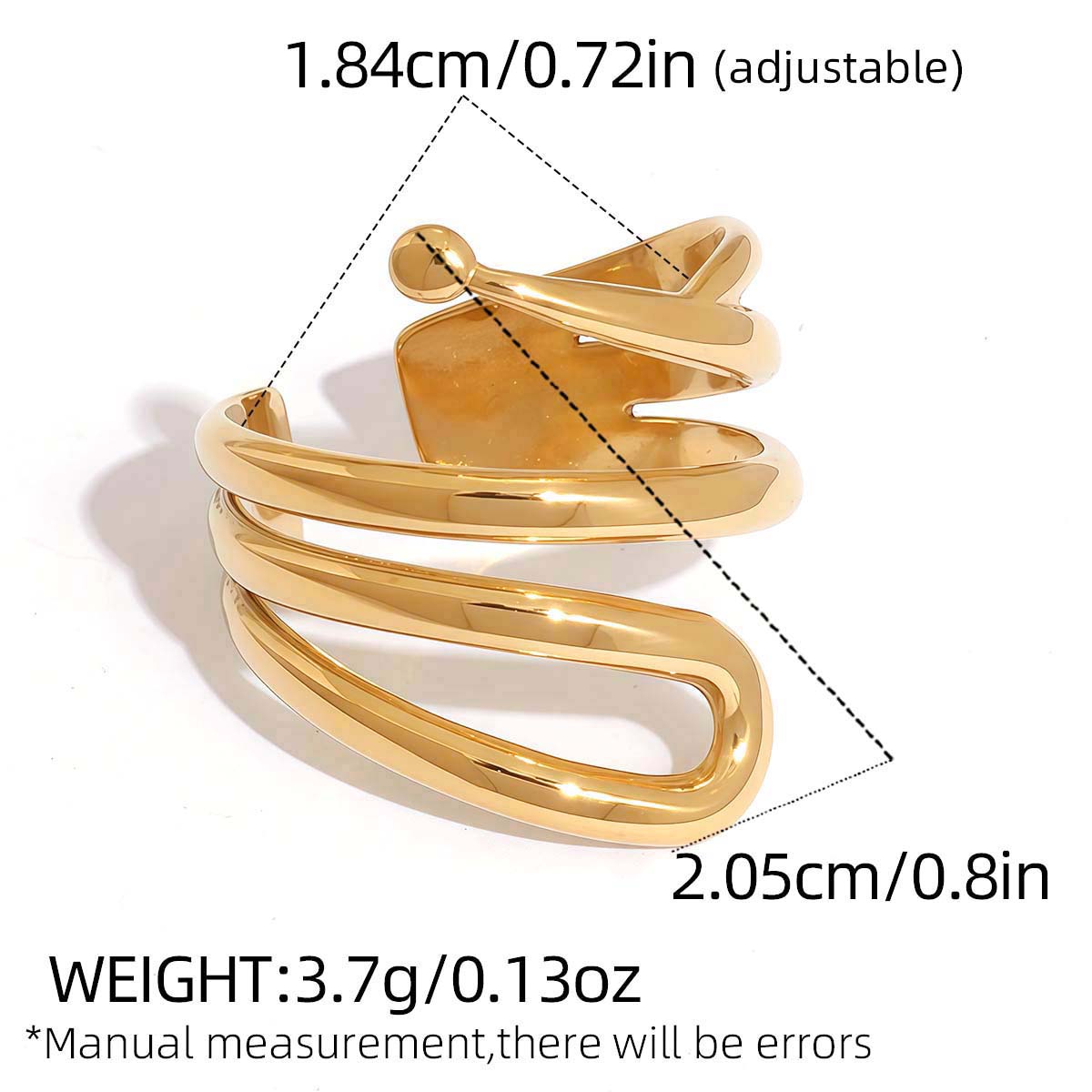Stainless Steel 18K Gold Plated Rings for Women Geometric Metal Irregular Open Rings Hiphop Simple Zircon Accessories resizable
Stainless Steel 18K Gold Plated Rings for Women Geometric Metal Irregular Open Rings Hiphop Simple Zircon Accessories resizable