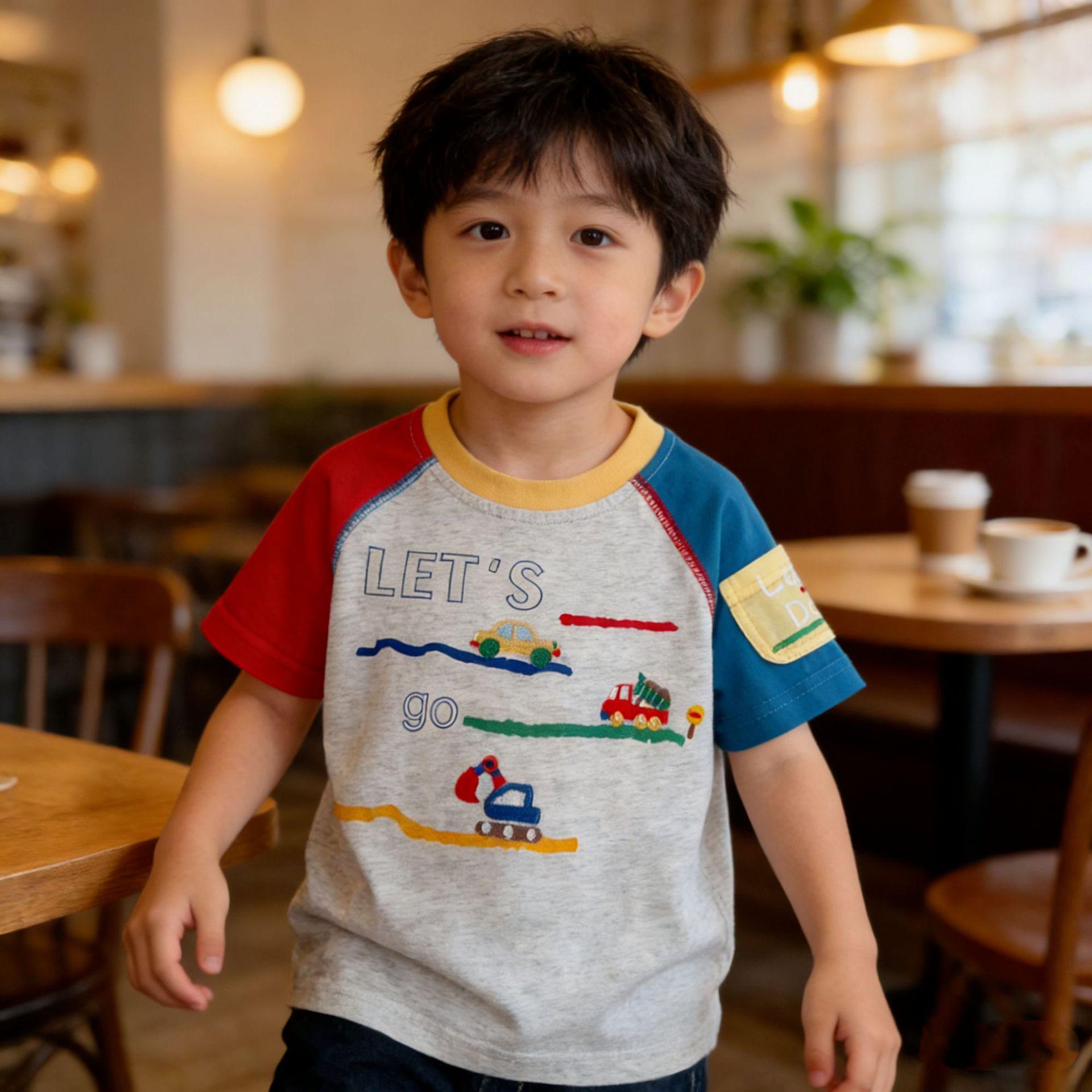 Cartoon Print Patchwork Boys T-shirt - Summer 2026 Collection, Short-Sleeve for Toddler & Young Children 120cm
Cartoon Print Patchwork Boys T-shirt - Summer 2026 Collection, Short-Sleeve for Toddler & Young Children 120cm