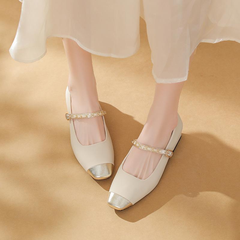 Leather flat for Huizhou women s shoes Su Yinyin same single shoes Camellia spring new thick heel high heels 40 жовтий
Leather flat for Huizhou women s shoes Su Yinyin same single shoes Camellia spring new thick heel high heels 40 жовтий