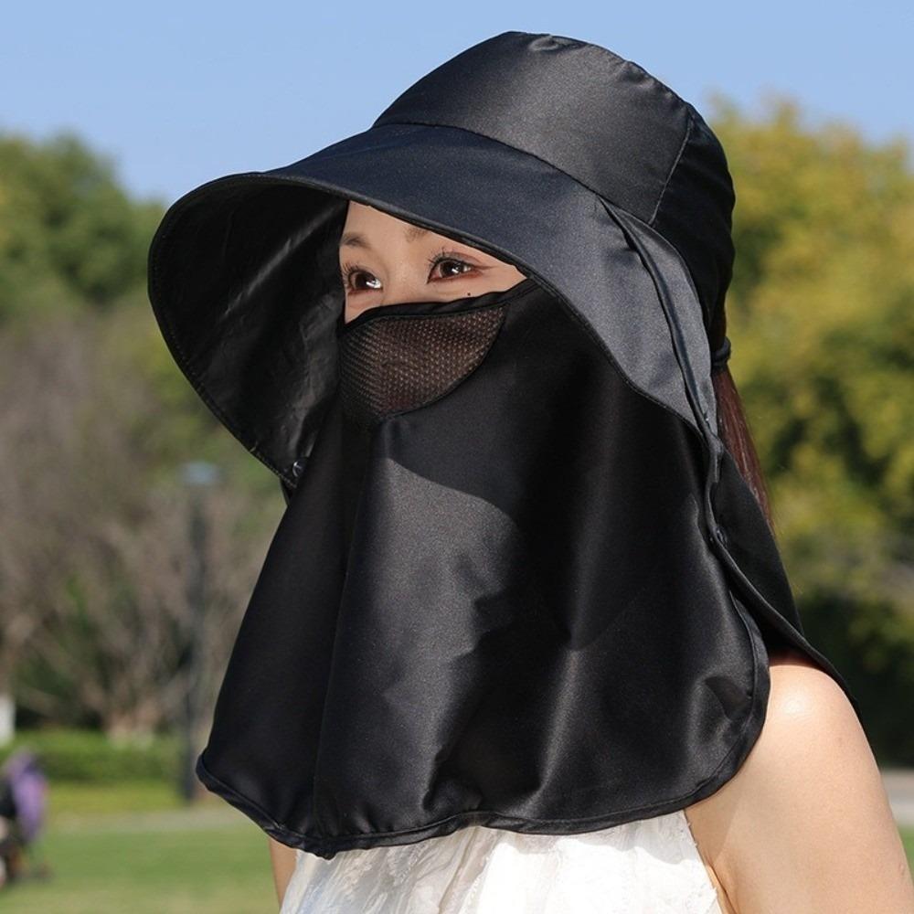 New Anti-UV Fisherman Hat Adjustable Wide Brim Bucket Hat with Face Mask Neck Shawl 50+UPF Protection Visor Cap Women
New Anti-UV Fisherman Hat Adjustable Wide Brim Bucket Hat with Face Mask Neck Shawl 50+UPF Protection Visor Cap Women