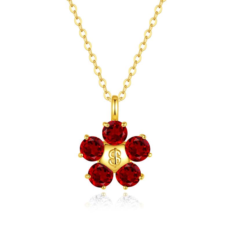 Natural Color Gem Money Flower Pendant S925 Sterling Silver Necklace Non-fading High-grade Clavicle Chain 925 silver
Natural Color Gem Money Flower Pendant S925 Sterling Silver Necklace Non-fading High-grade Clavicle Chain 925 silver
