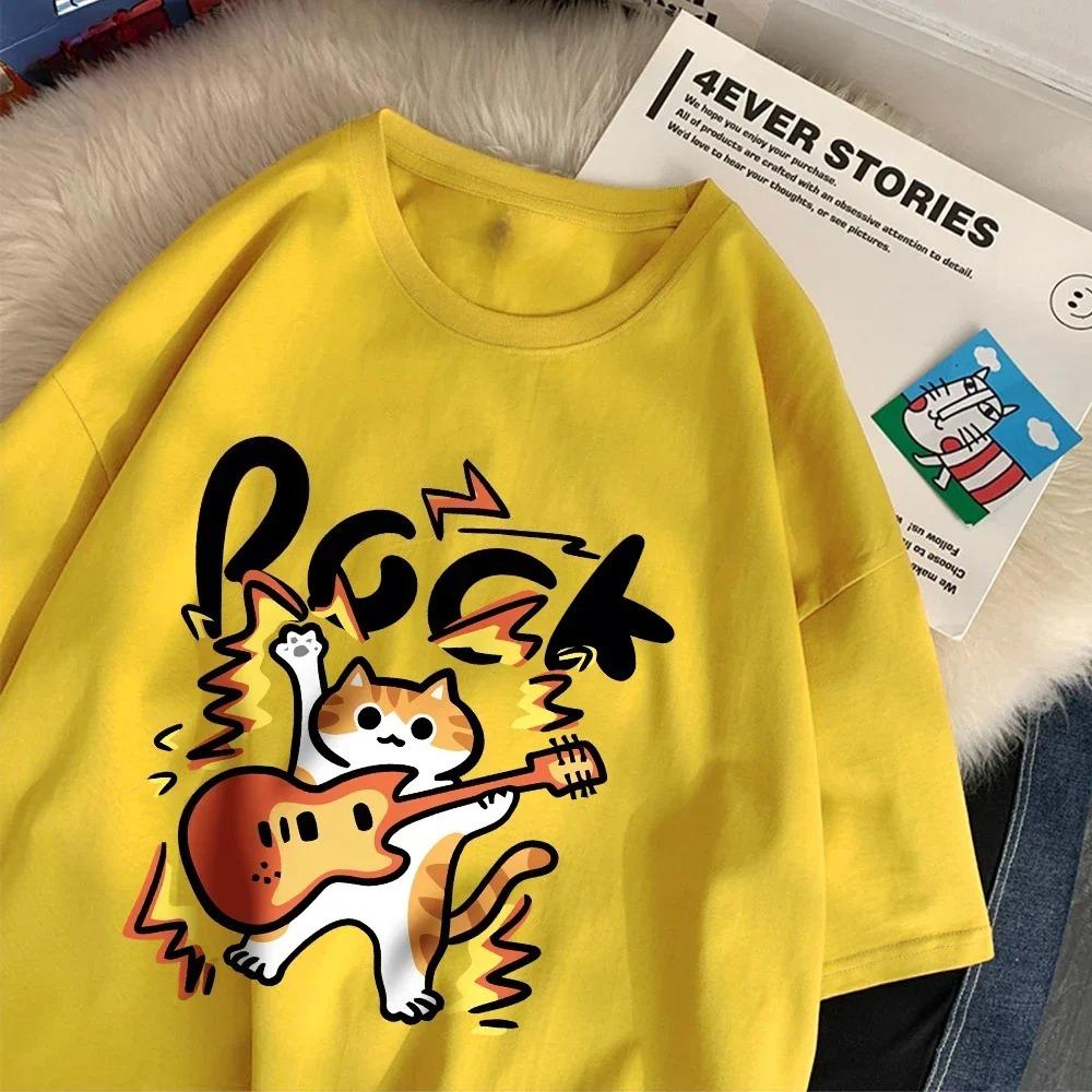 Rock Hip Hop Cat Women TShirts Cartoons Printing Tops Loose ONeck Comfortable Tee Shirts Summer Casual Women Clothes 4XL
Rock Hip Hop Cat Women TShirts Cartoons Printing Tops Loose ONeck Comfortable Tee Shirts Summer Casual Women Clothes 4XL