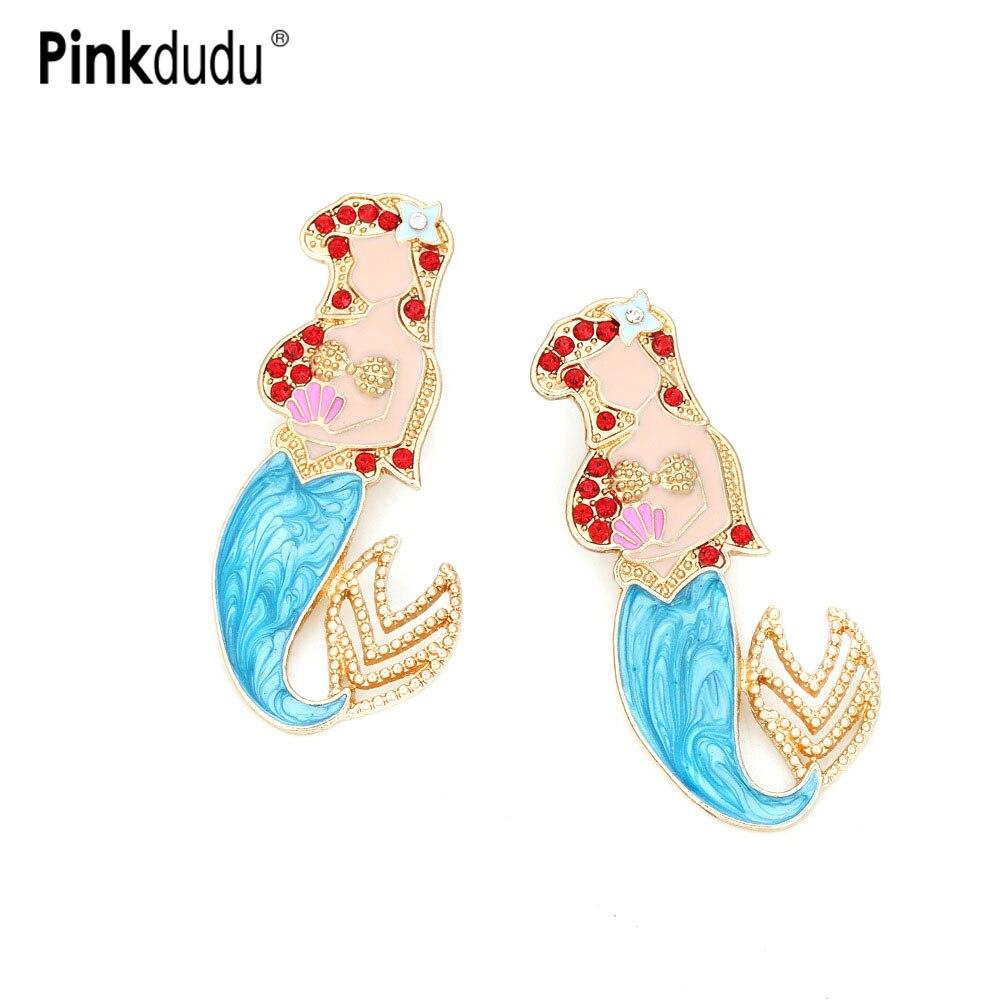 Pinkdudu летние креативные серьги-гвоздики с русалкой, модные романтические серьги с волшебными существами для женщин, ювелирные изделия, подарки PD1475
Pinkdudu летние креативные серьги-гвоздики с русалкой, модные романтические серьги с волшебными существами для женщин, ювелирные изделия, подарки PD1475