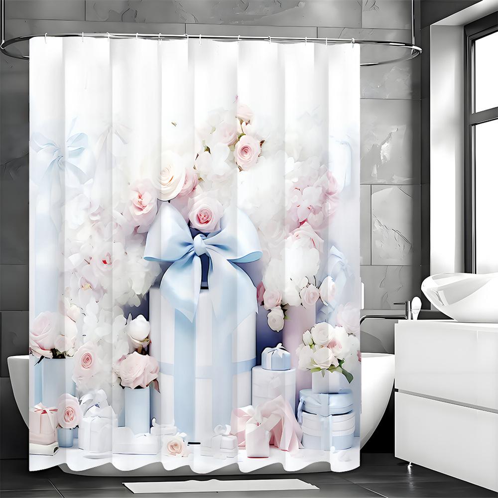 Blue Gift Flowers Shower Curtain Washable Dirt-Resistant Shower Head Waterproof Polyester Bath Curtain For Home Decor W60H190(CM)-1 Pcs
Blue Gift Flowers Shower Curtain Washable Dirt-Resistant Shower Head Waterproof Polyester Bath Curtain For Home Decor W60H190(CM)-1 Pcs