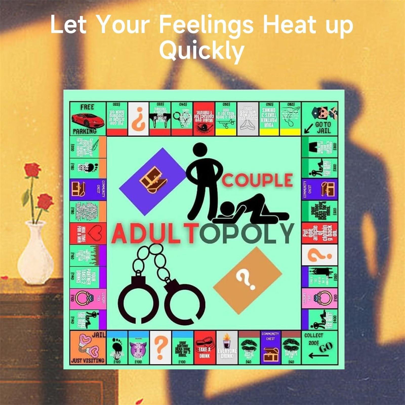 Adultopoly Board Game, Couple Adult Board Game, Couple Board Game For Adults, Board Games, Bedroom Games For Couples, Gift
Adultopoly Board Game, Couple Adult Board Game, Couple Board Game For Adults, Board Games, Bedroom Games For Couples, Gift