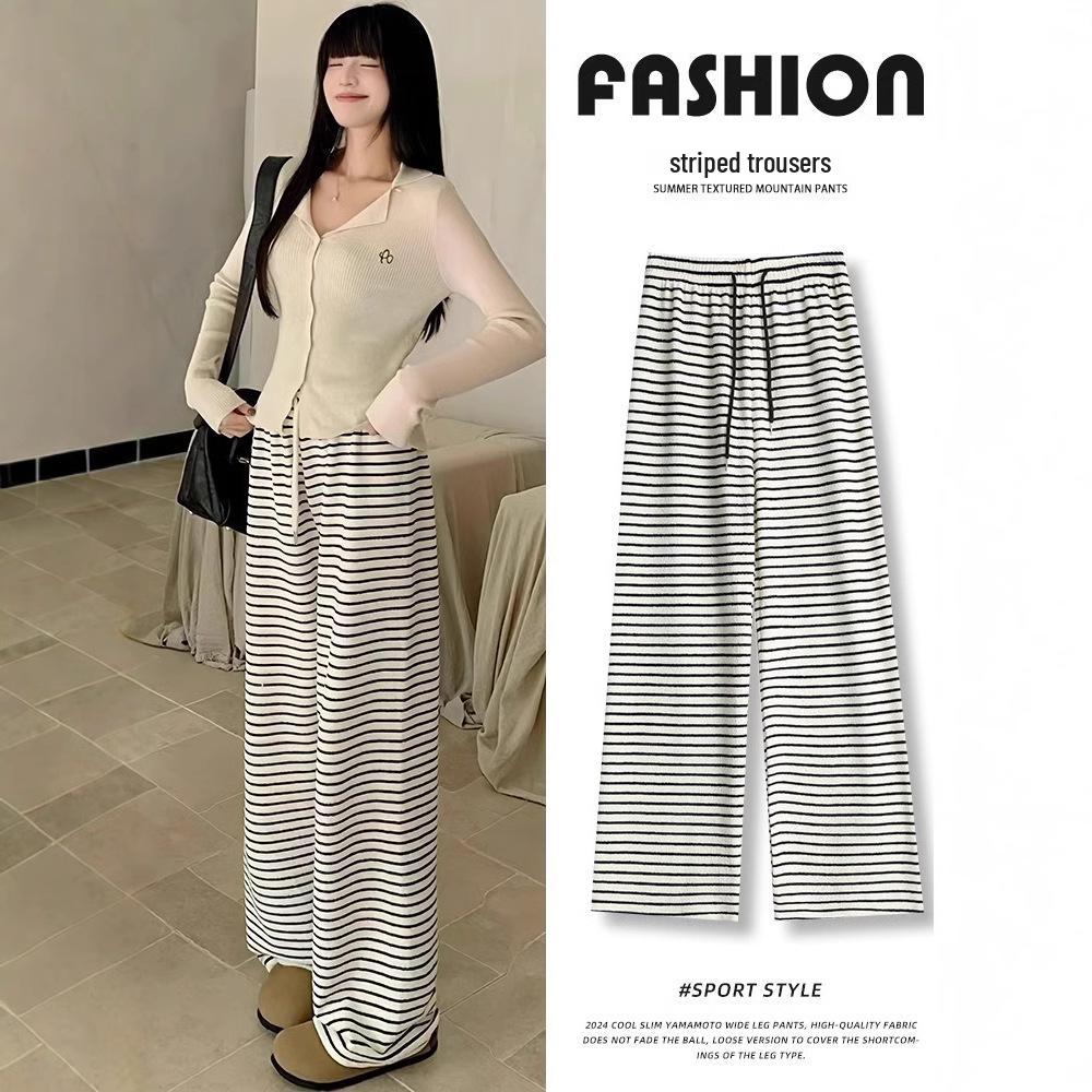2025 Autumn/Winter Black & White Striped Loose Straight-Leg Women s Floor-Length Towel Pants S (80-95 lbs)
2025 Autumn/Winter Black & White Striped Loose Straight-Leg Women s Floor-Length Towel Pants S (80-95 lbs)