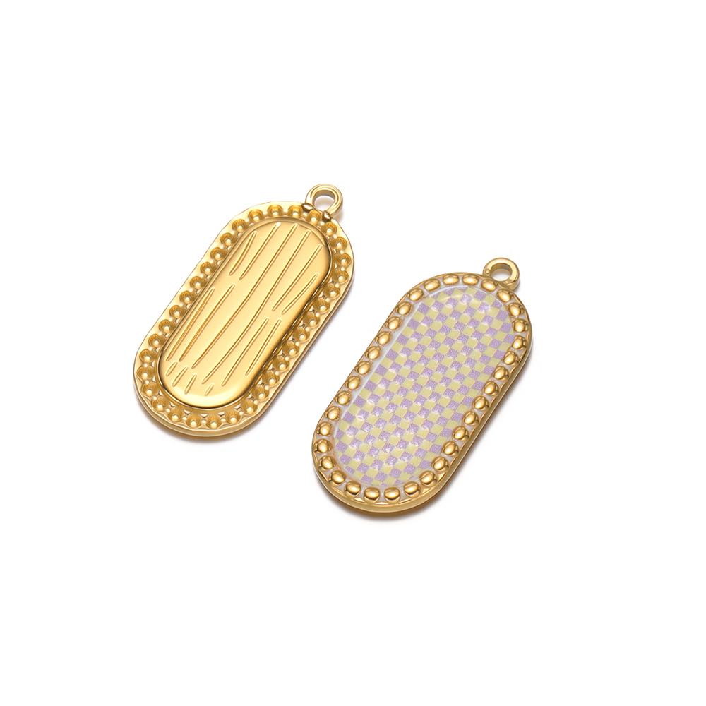 4pcs Stainless Steel Gold Oval Plaid Charms Pendant for DIY Women Necklace Jewelry Findings Bracelets Earrings Making Supplies
4pcs Stainless Steel Gold Oval Plaid Charms Pendant for DIY Women Necklace Jewelry Findings Bracelets Earrings Making Supplies