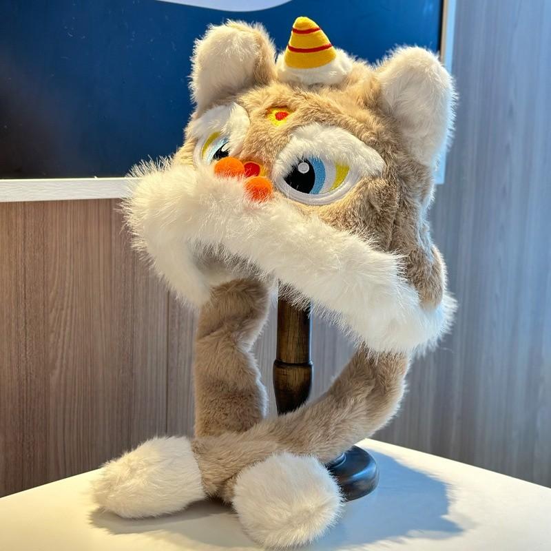 New Plush Lion Head Winter Hat For Women With Embroidered Pattern And Chain Detail хакі
New Plush Lion Head Winter Hat For Women With Embroidered Pattern And Chain Detail хакі