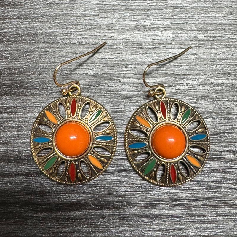 CAOSHI Bohemia Style Round Charm Dangle Earrings with Colorful Epoxy Metallic Special Interest Party Fashion Zircon for Women
CAOSHI Bohemia Style Round Charm Dangle Earrings with Colorful Epoxy Metallic Special Interest Party Fashion Zircon for Women