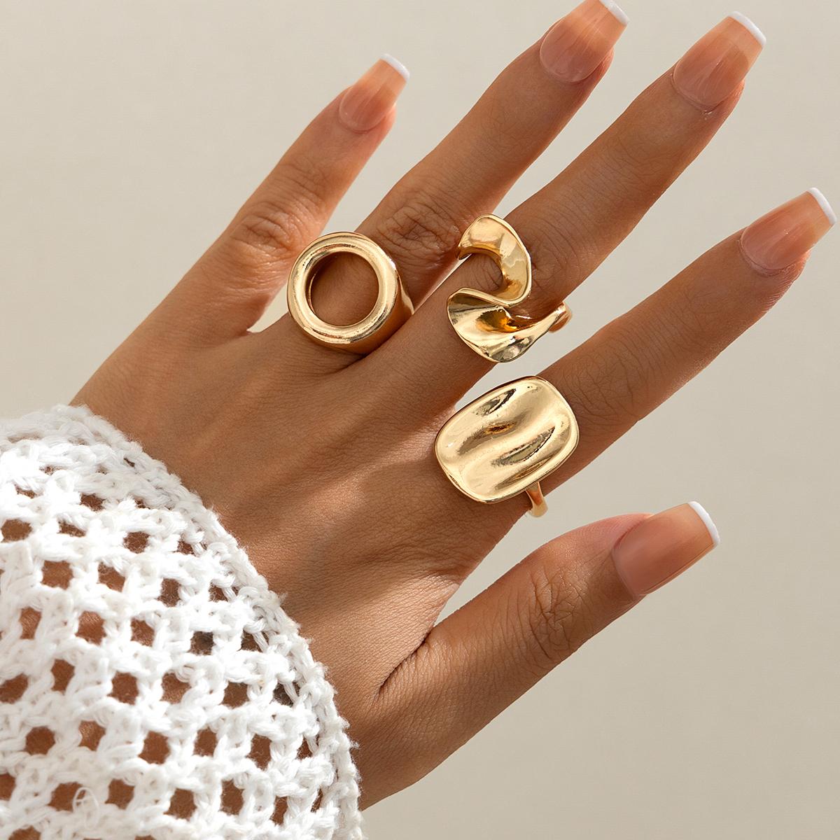 SHIXIN 3 Pcs Punk Water Drop Snake Open Rings Set for Women Hip Hop Smooth Chunky Gold Color Adjustable Ring Finger Jewelry New
SHIXIN 3 Pcs Punk Water Drop Snake Open Rings Set for Women Hip Hop Smooth Chunky Gold Color Adjustable Ring Finger Jewelry New