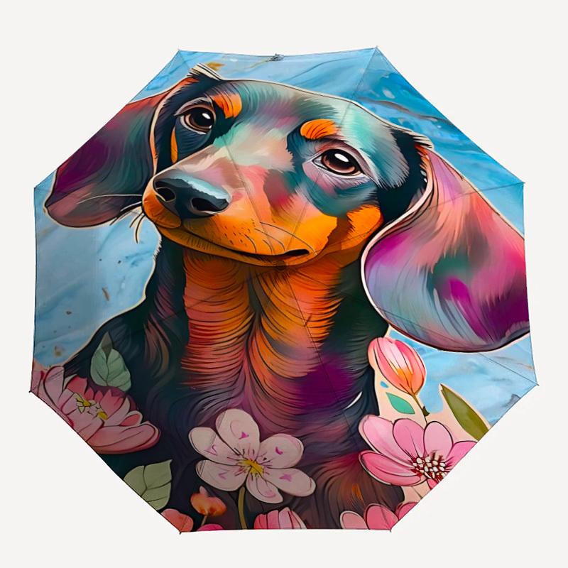 1pc Dachshund Flowers Automatic Folding Umbrella, 8-Rib Durable Iron Frame, Compact Travel Umbrella for Women & Men 092
1pc Dachshund Flowers Automatic Folding Umbrella, 8-Rib Durable Iron Frame, Compact Travel Umbrella for Women & Men 092