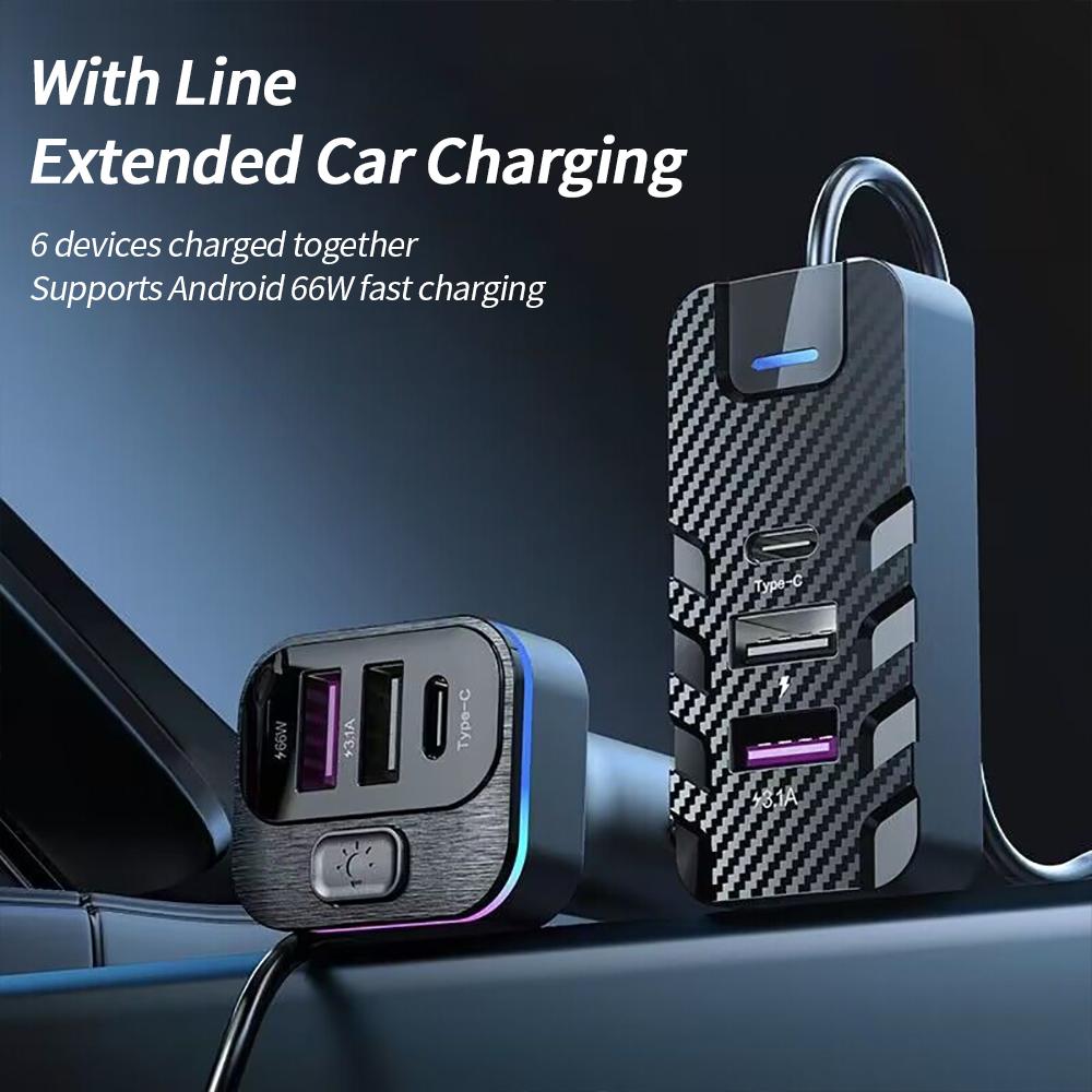 66 Вт USB C автомобильное зарядное устройство многофункциональное 6 портов автомобильное быстрое зарядное устройство задний ряд расширение мобильный телефон зарядка для iPhone Xiaomi Samsung
66 Вт USB C автомобильное зарядное устройство многофункциональное 6 портов автомобильное быстрое зарядное устройство задний ряд расширение мобильный телефон зарядка для iPhone Xiaomi Samsung
