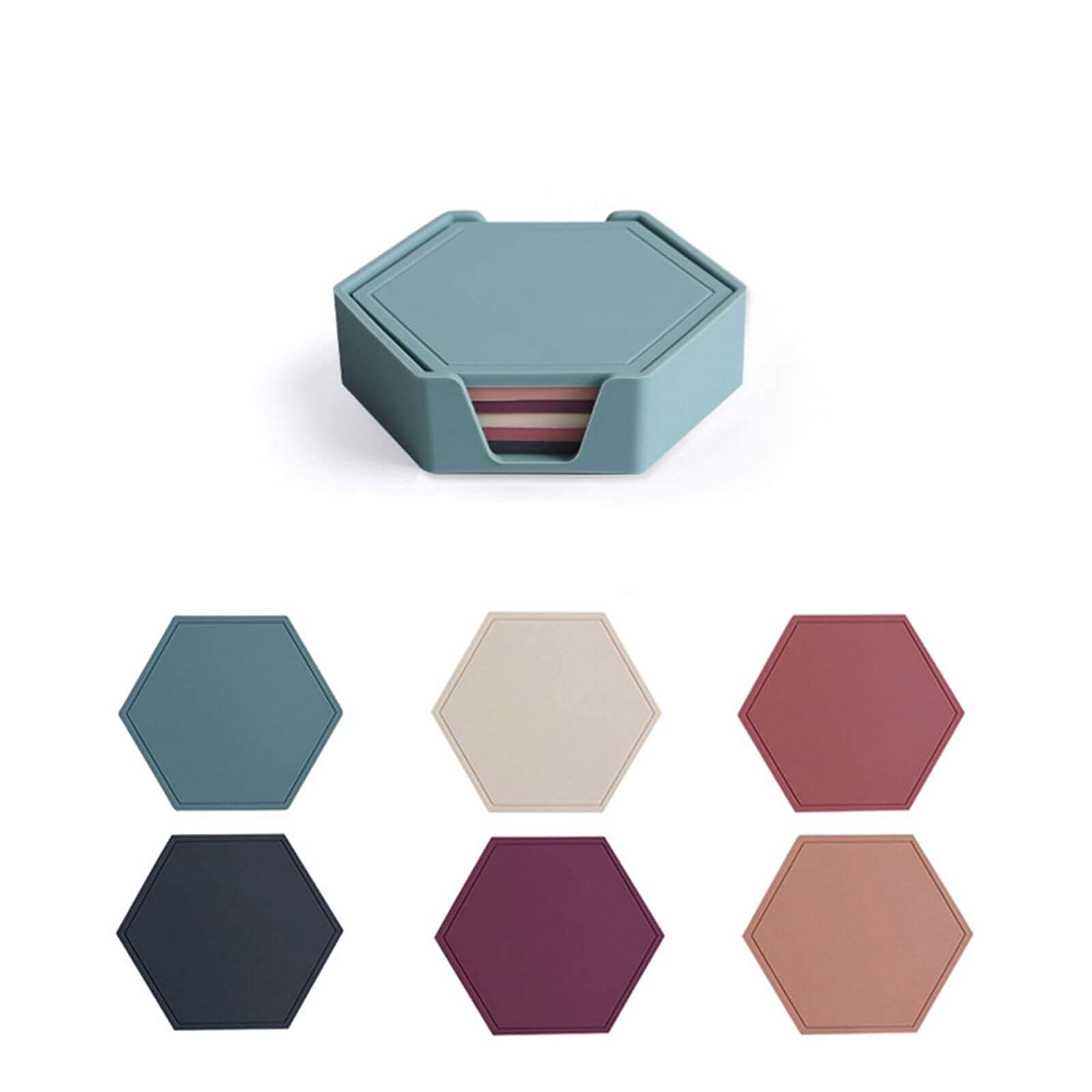 YAMOXLS Silicone set of with storage combination thermal stain for both front and back coasters, 6, case, type, hexagonal, plain, stylish,
YAMOXLS Silicone set of with storage combination thermal stain for both front and back coasters, 6, case, type, hexagonal, plain, stylish,