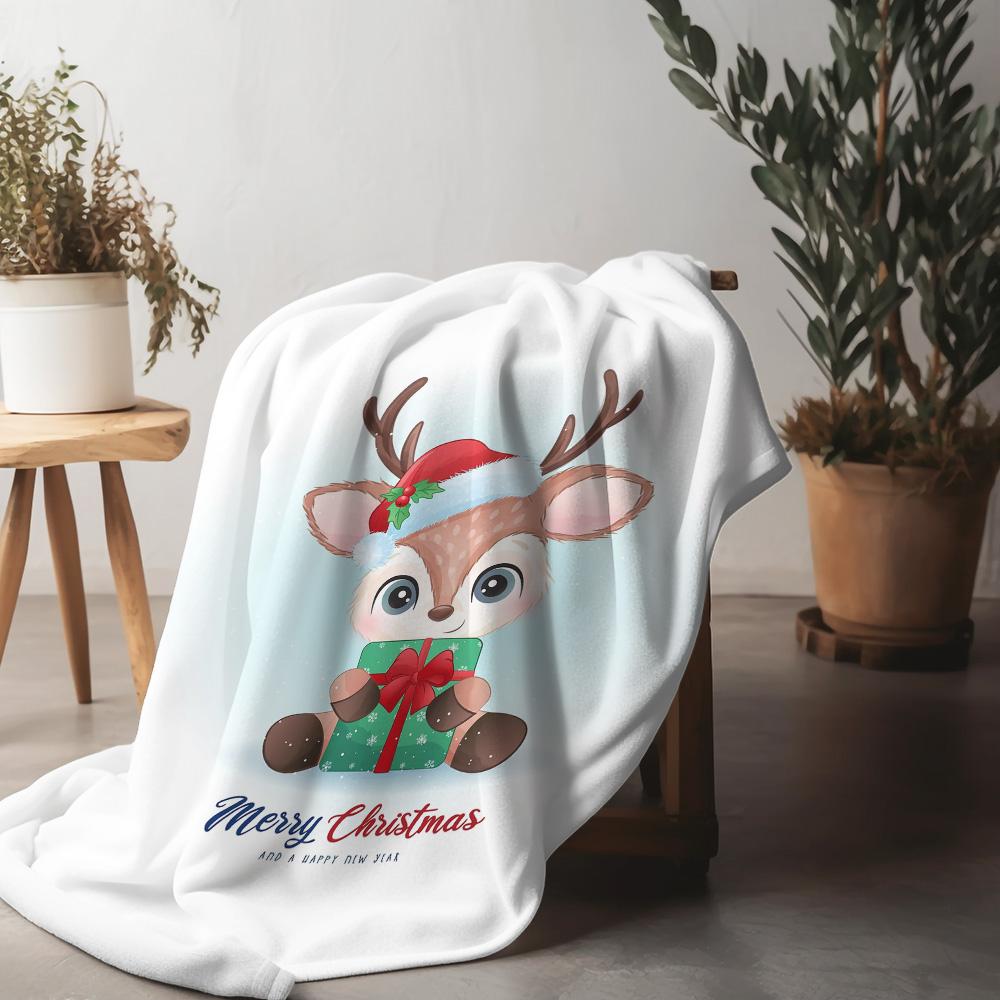 Tuniu Cute Christmas Baby Deer Fleece Blanket Soft Warm Throw for Kids Bedroom Sofa Decoration Gift 75x90cm
Tuniu Cute Christmas Baby Deer Fleece Blanket Soft Warm Throw for Kids Bedroom Sofa Decoration Gift 75x90cm
