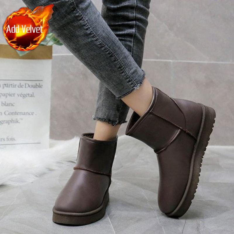 Fashion Waterproof Leather Flat Round Toe Snow Boots for Women Winter 2025 Novelty Ankle High Quality Padded Fashion Goth Woman Shoes 36
Fashion Waterproof Leather Flat Round Toe Snow Boots for Women Winter 2025 Novelty Ankle High Quality Padded Fashion Goth Woman Shoes 36