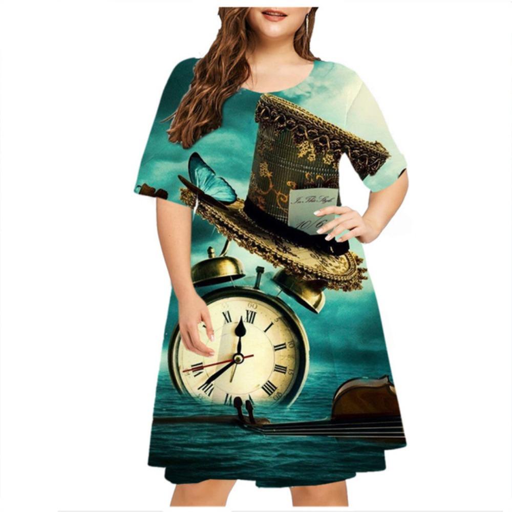 2026 Retro Watch Print Dress Women Funny Cat Short-sleeved Loose Casual O-neck Ladies Dress 6XL
2026 Retro Watch Print Dress Women Funny Cat Short-sleeved Loose Casual O-neck Ladies Dress 6XL
