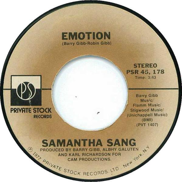 7-дюймовая пластинка SAMANTHA SANG - Emotion PSR45178 Private Stock 1977 США Соул/Фанк Б/У
7-дюймовая пластинка SAMANTHA SANG - Emotion PSR45178 Private Stock 1977 США Соул/Фанк Б/У