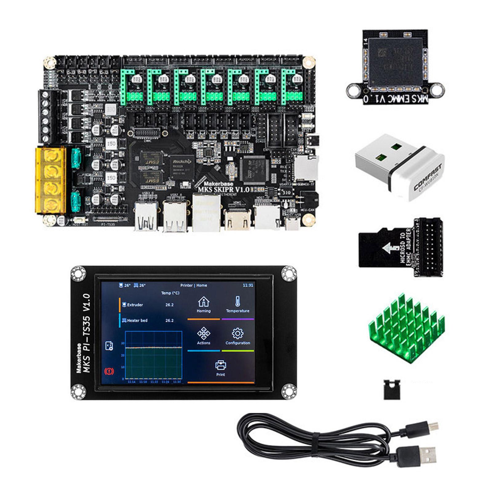 Плата управления MKS SKIPR с четырехъядерным 64-битным SOC STM32F407VET6 запускает Klipper с EMMC для Voron VS для RaspberryPi
Плата управления MKS SKIPR с четырехъядерным 64-битным SOC STM32F407VET6 запускает Klipper с EMMC для Voron VS для RaspberryPi