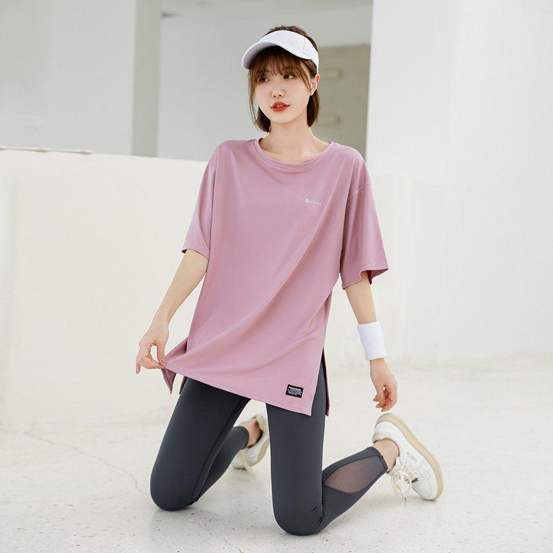 Plus Size Workout Clothes Women s Summer Short-Sleeved T-shirt Plus Size Ladies 100.00kg Loose Yoga Clothing Top Long Pure Color Sportswear Pink M
Plus Size Workout Clothes Women s Summer Short-Sleeved T-shirt Plus Size Ladies 100.00kg Loose Yoga Clothing Top Long Pure Color Sportswear Pink M