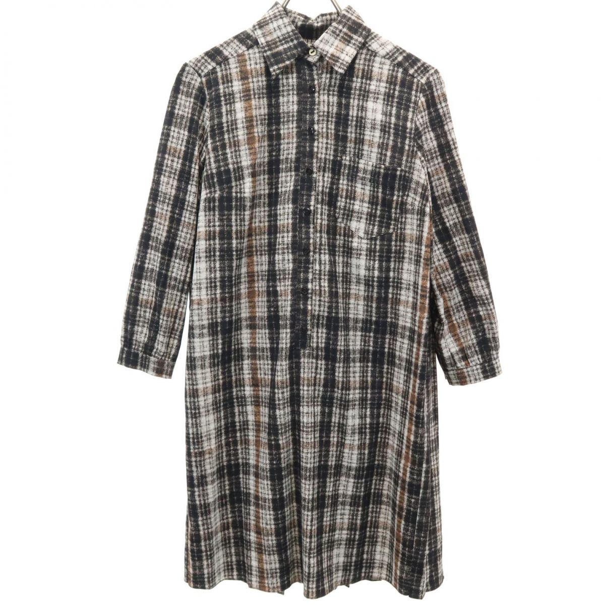 MAX&CO Check Pattern 7 minutes sleeve Back Pleated Shirt dress 38 Black Women Used
MAX&CO Check Pattern 7 minutes sleeve Back Pleated Shirt dress 38 Black Women Used