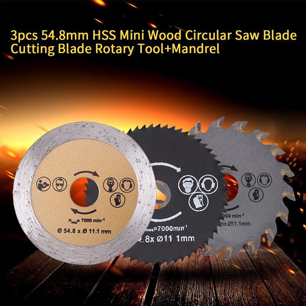 3Pcs Circular Saw Blade, 54.8 x 11.1mm, HSS Mini Wood Metal Cutting Circular Saw Blade with Mandrel, for Aluminum, Copper, Plastic, Wood, Ceramics,
3Pcs Circular Saw Blade, 54.8 x 11.1mm, HSS Mini Wood Metal Cutting Circular Saw Blade with Mandrel, for Aluminum, Copper, Plastic, Wood, Ceramics,