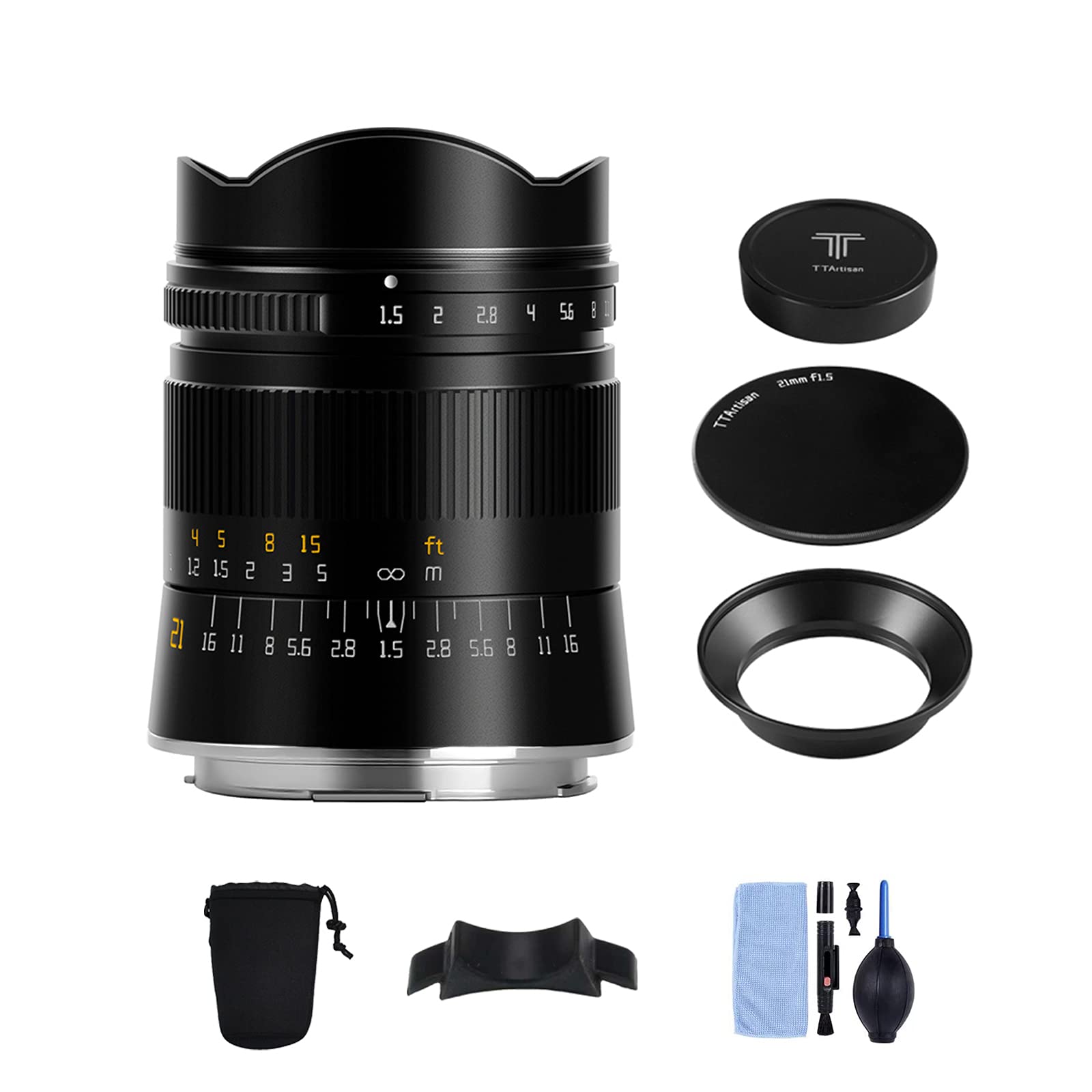 TTArtisan Master Optics 21mm ASPH Full View Ultra Wide Angle Manual Lens E Mount Mirrorless Camera Lens Compatible with A5000 A5100 A6000 A6100 A6300
TTArtisan Master Optics 21mm ASPH Full View Ultra Wide Angle Manual Lens E Mount Mirrorless Camera Lens Compatible with A5000 A5100 A6000 A6100 A6300