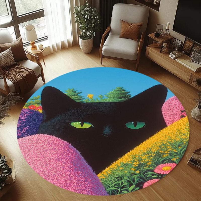 Carpets for Living Room Retro Cat Circular Living Room Carpet Bedroom Bedside Carpet Non Slip Computer Chair Mat Coffee Tables 60cmx60cm
Carpets for Living Room Retro Cat Circular Living Room Carpet Bedroom Bedside Carpet Non Slip Computer Chair Mat Coffee Tables 60cmx60cm