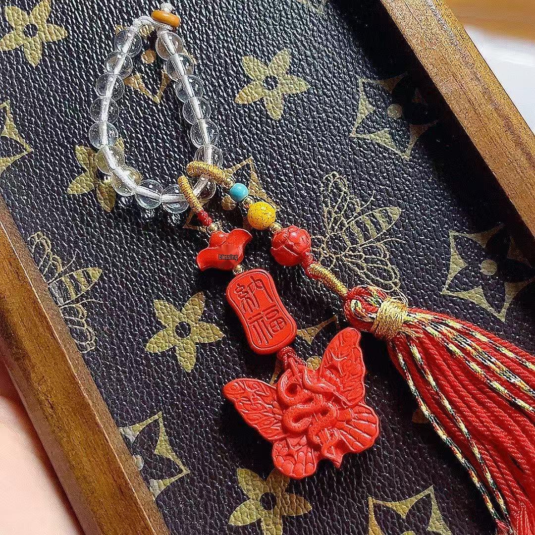Cinnabar Red Zodiac Butterfly Snake Keychain - Personalized Unisex Bag Charm кіновар
Cinnabar Red Zodiac Butterfly Snake Keychain - Personalized Unisex Bag Charm кіновар